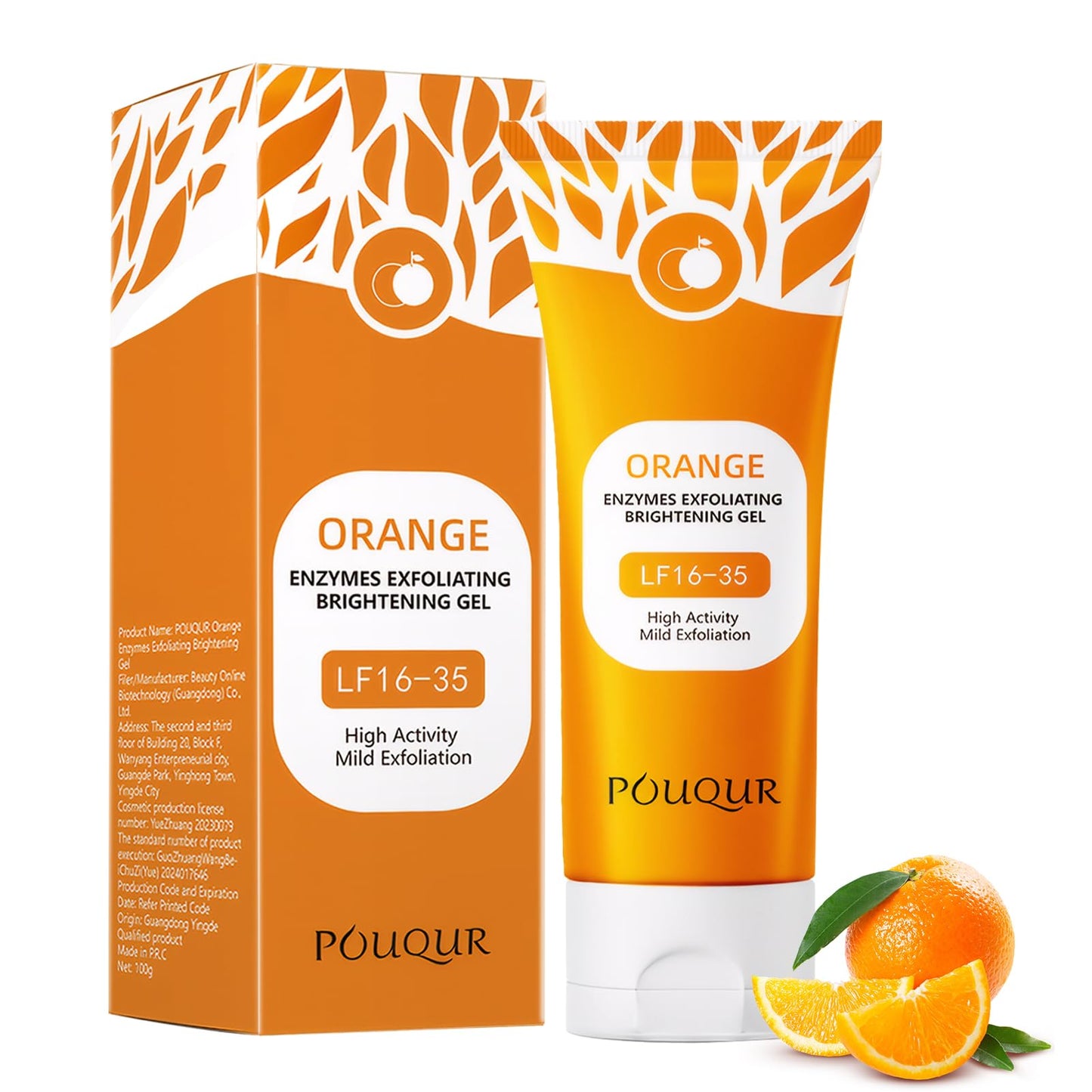 Gel exfoliant aux enzymes d'orange